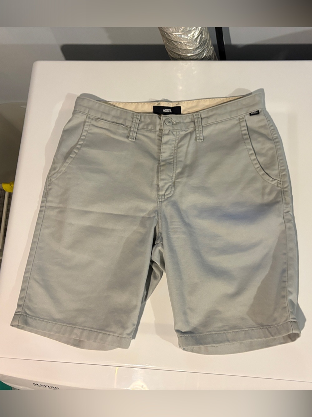 Vans Light Gray Men’s Flat Front Shorts
